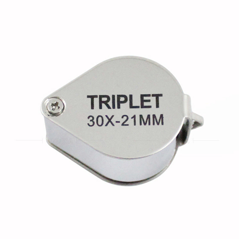 High Magnification Metal Folding Glass Lens Small Portable Jewelry Identification