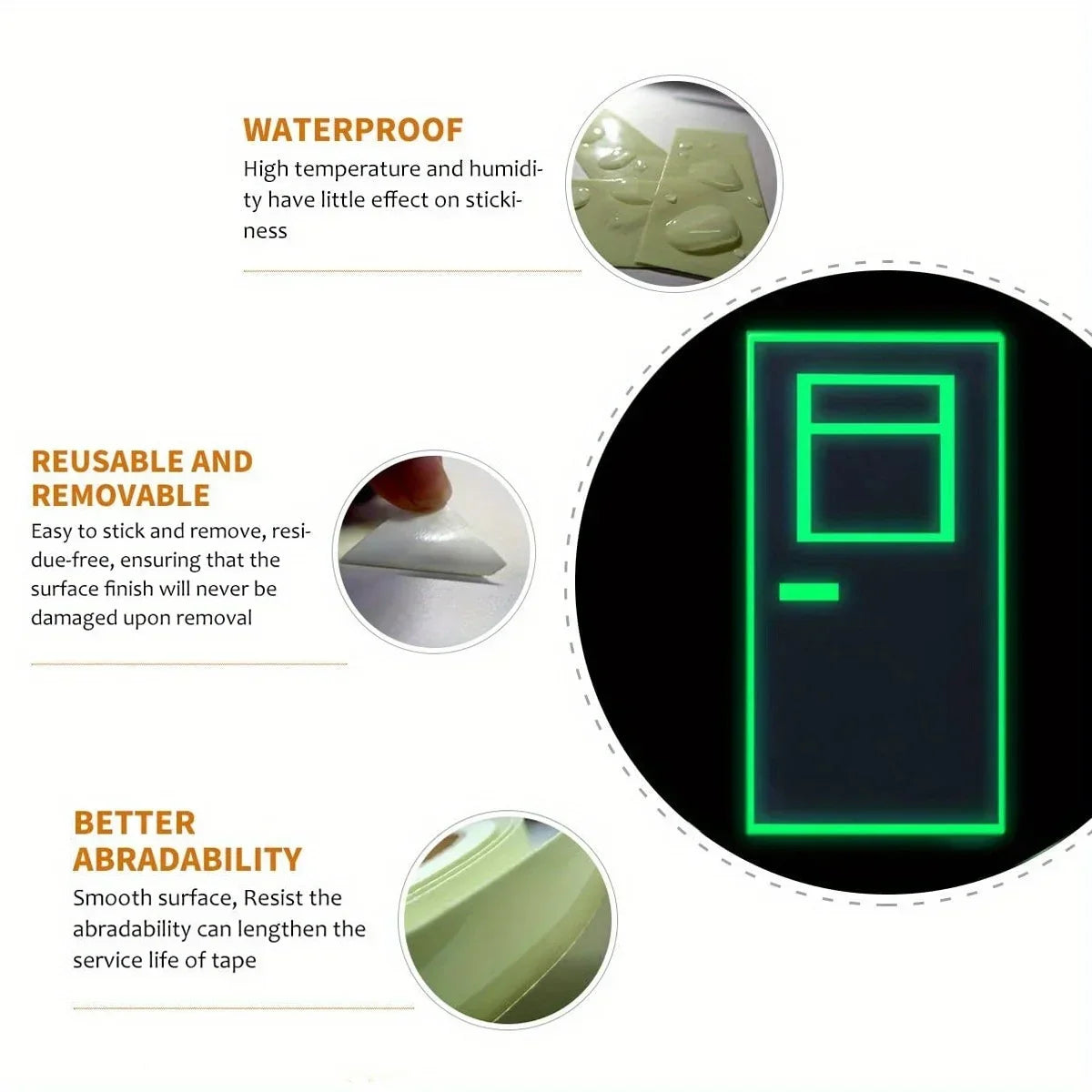 Luminous Tape Stair Fire Warning Stickers