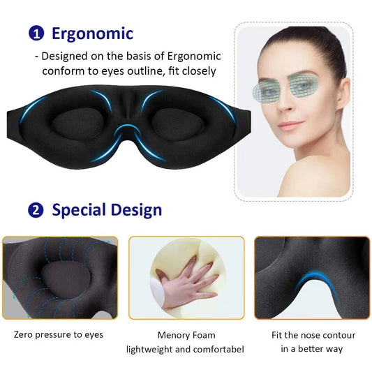 Eye Mask for Sleeping 3D Contoured Cup Blindfold