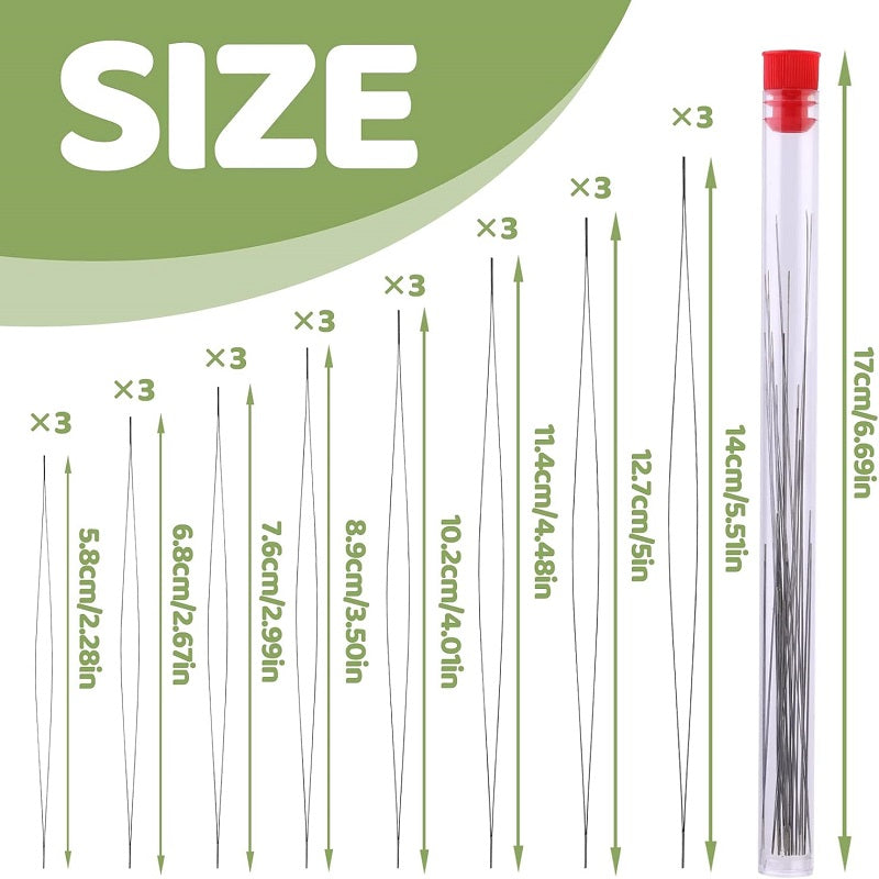 24Pcs Beading Needles Kit With Storage Box Bracelet Necklace Jewelry Making Tools DIY Handmade Craft Accessories Set