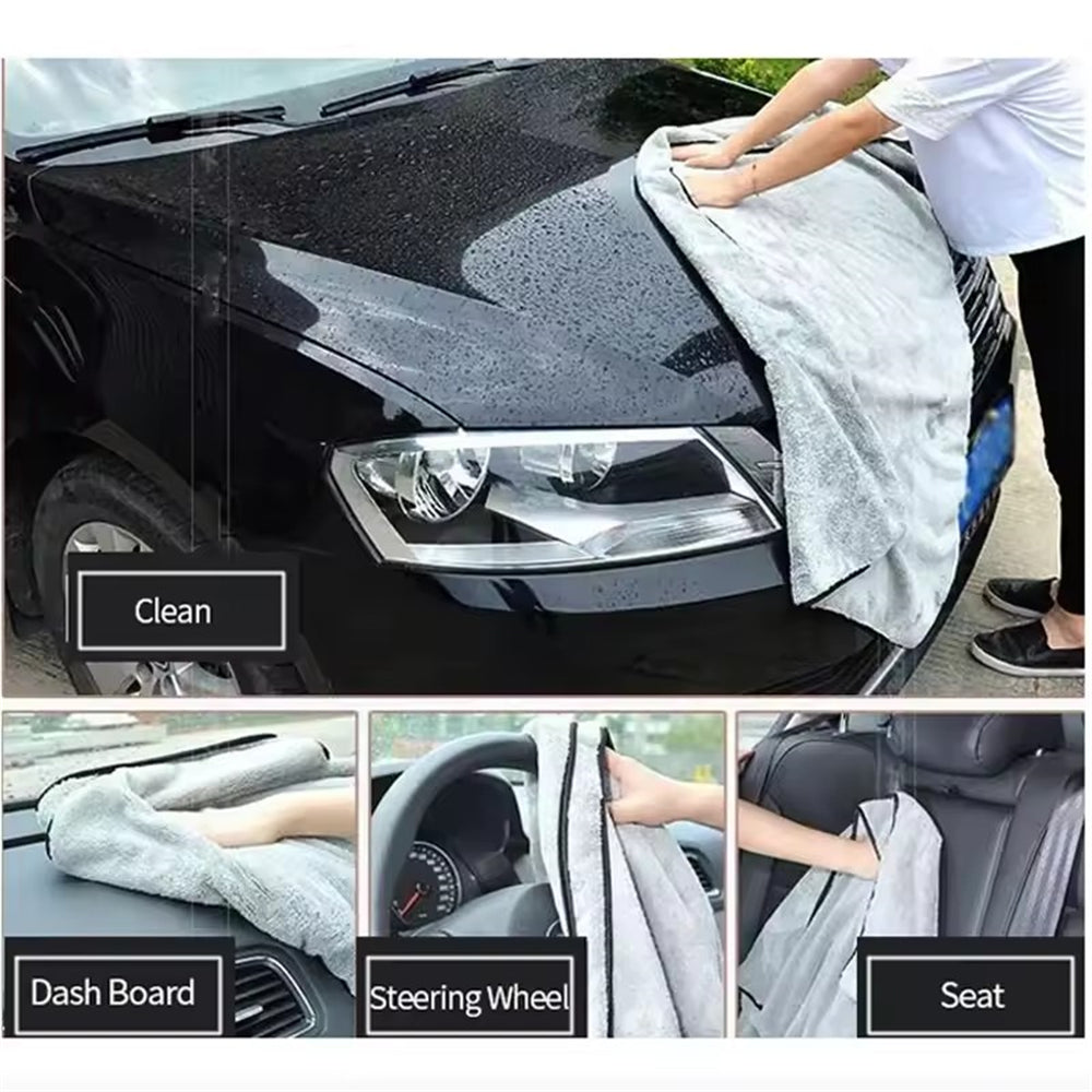 Microfiber Towel Car Wash Cloth Auto Cleaning Door Window Care
