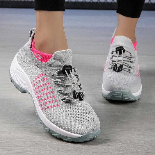 Fashionable flying woven women's shoes