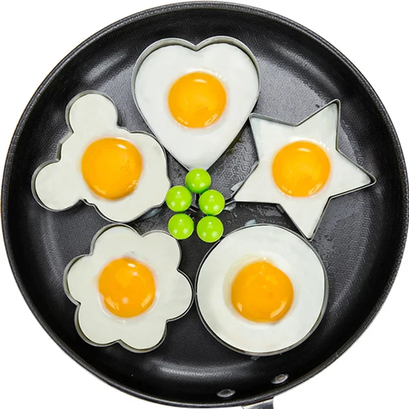 Stainless Steel Fried Egg Mold 5Pcs