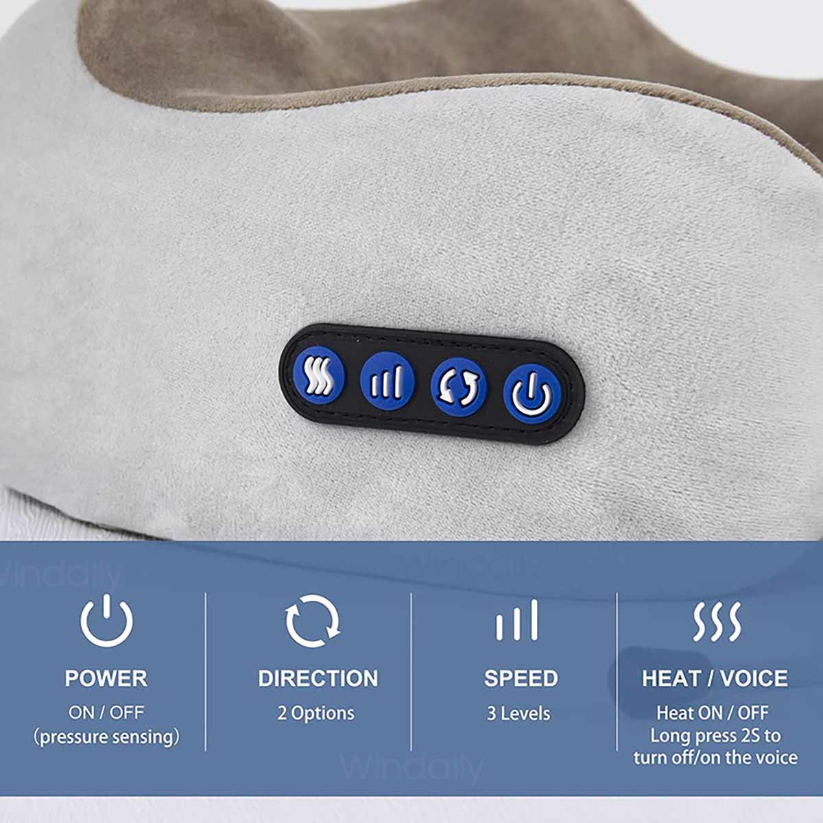 Portable U-Shape Neck Pillow Massage Machine