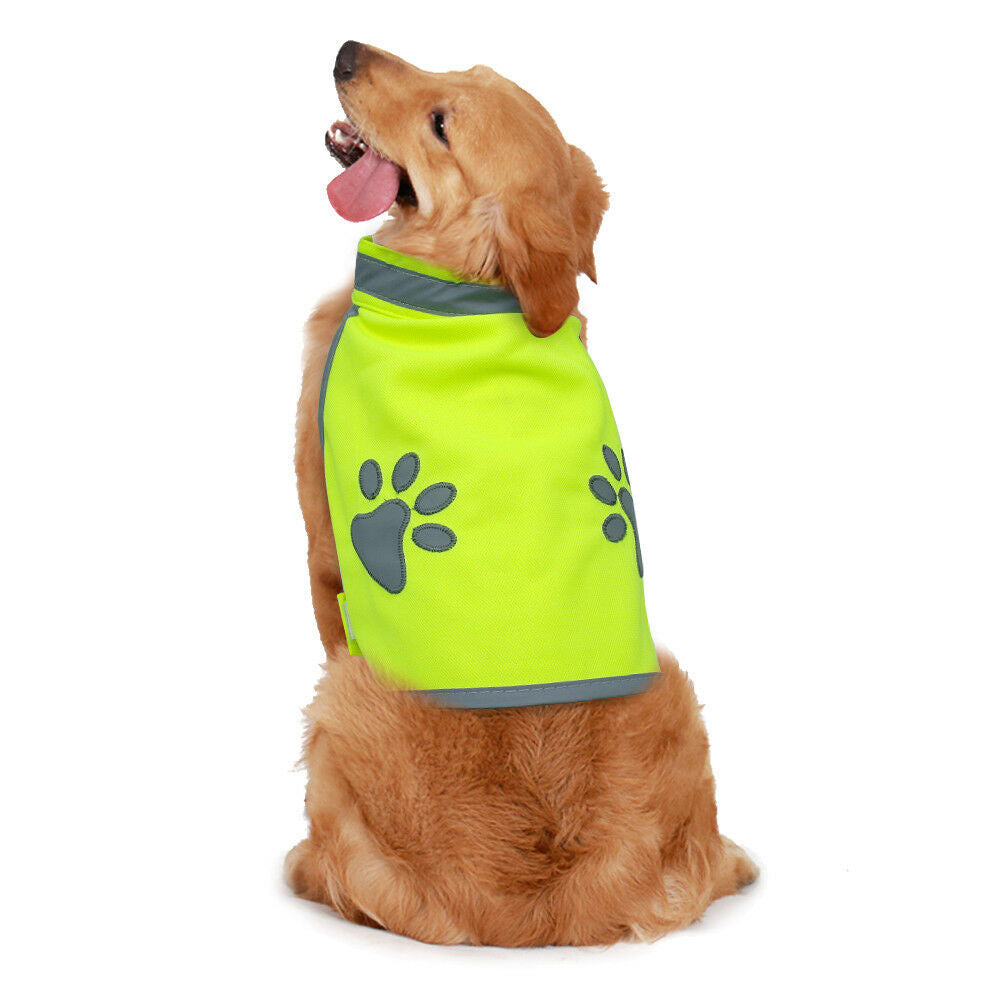 Reflective Dog Safety Vest High Visibility Fluorescent Pet Hi Vis Jacket Coat