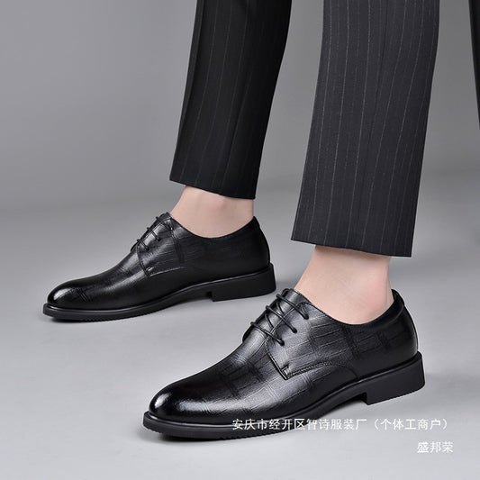 Black Formal Work Shoes Men's Wedding Groomsmen