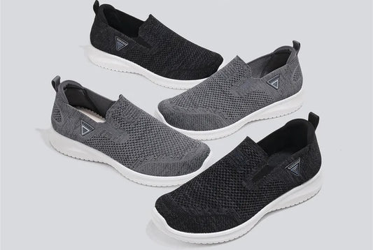 Men's Slip-On Sports Shoes Breathable Mesh Soft Bottom Lightweight Casual