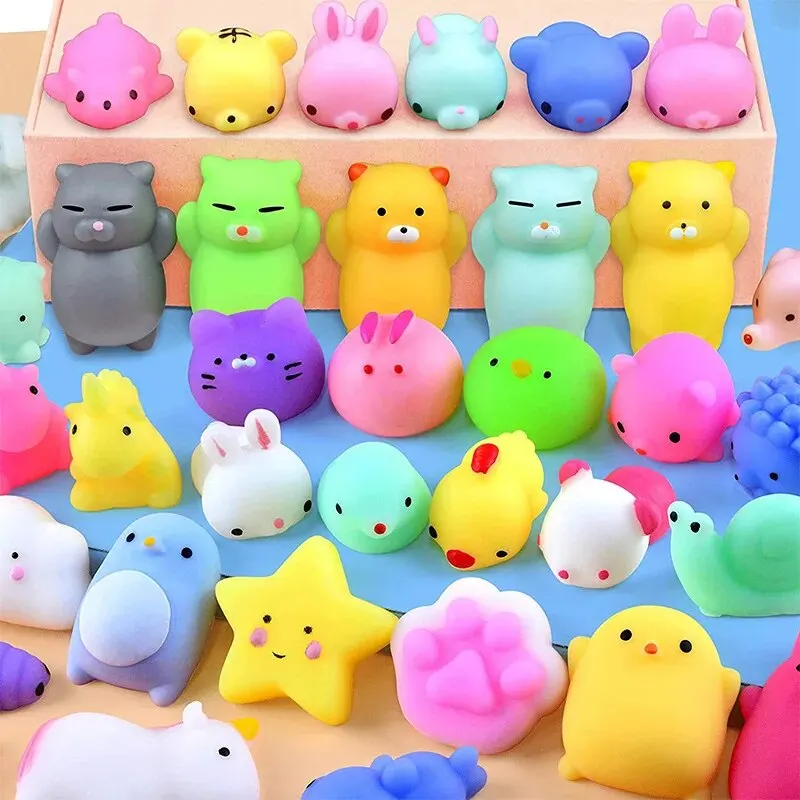 20Pcs Mini Cute Cartoon Animal Stress Relief Toys For Girls