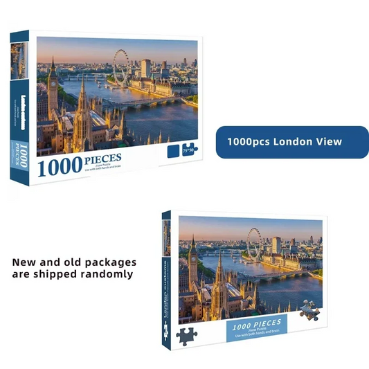 75*50cm Adult 1000Pcs Jigsaw Puzzle London View Stress Relief Entertainment Toys Paper Puzzles