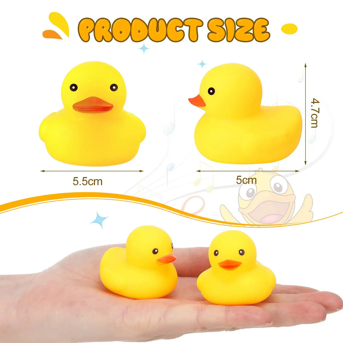 20 pcs yellow Rubber Ducks, Toys Squeaky Rubber Ducks