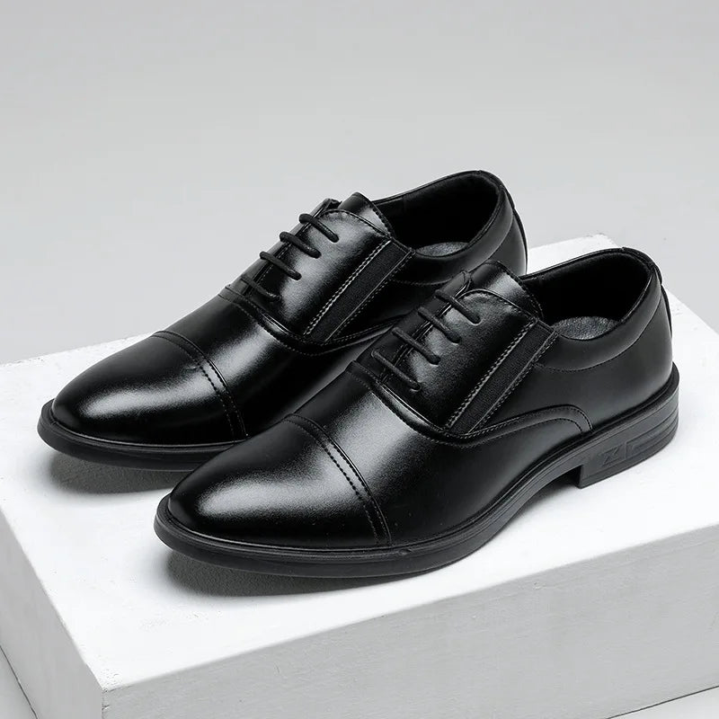 Men's Autumn New Trendy British Style Formal Shoes Three-Link Anti-Slip