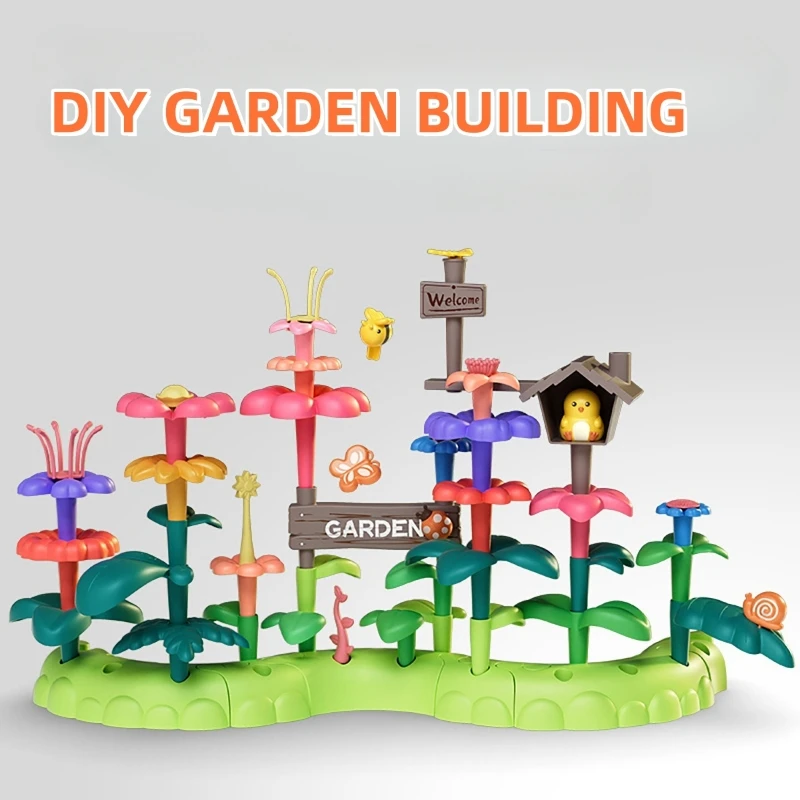51PCS DIY Garden Building Blocks DIY Intelligence Flower Grow