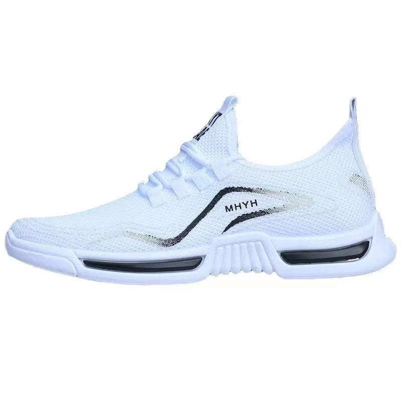Fashion Men's Summer New Sports Sneakers Comfortable and Breathable White Shoes