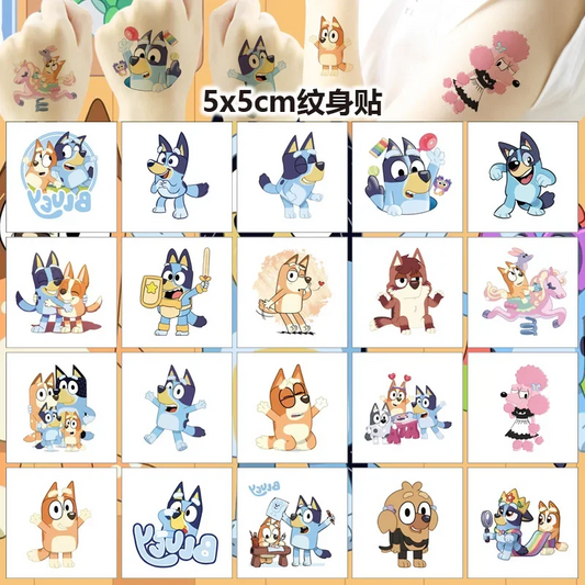 20pcs Bluey Family Bluey Tattoo Stickers Tattoo Sticker