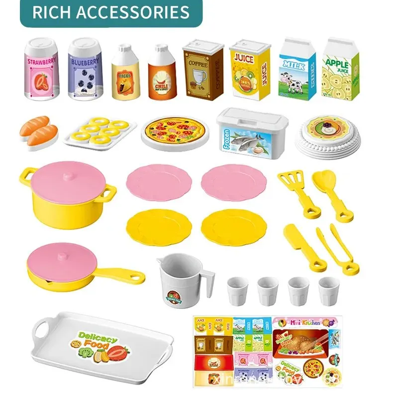 Play House Kitchen Toy Set Simulation Mini Cooking Table