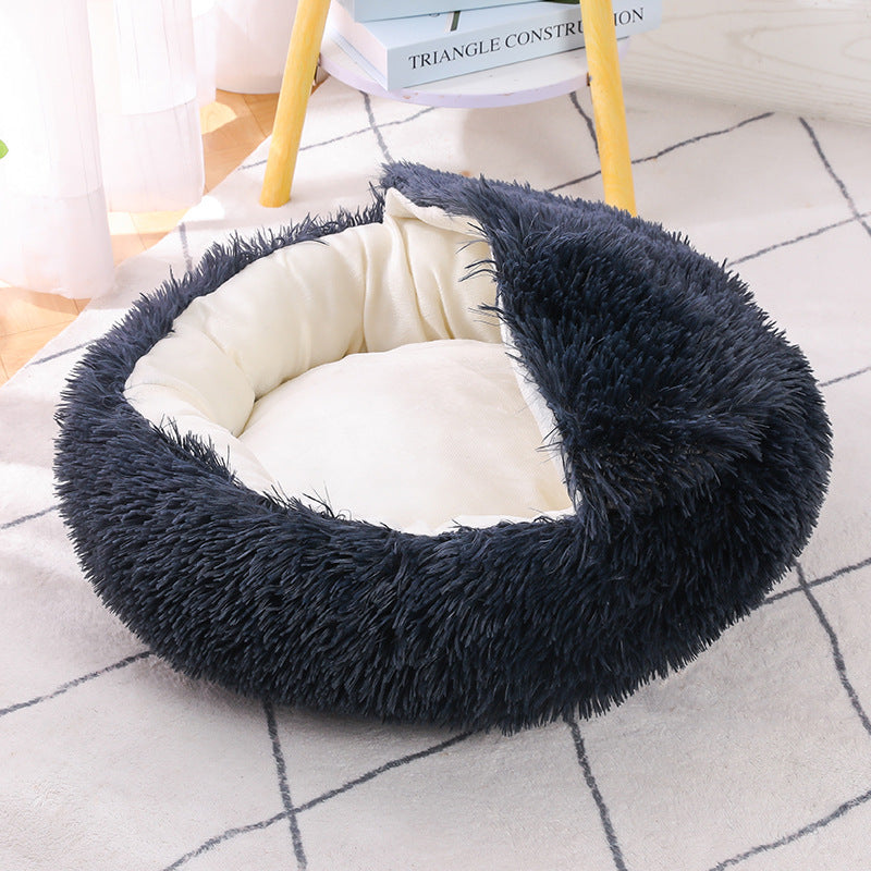 Winter warm shell semi-enclosed cat litter pet cat bed semi-enclosed