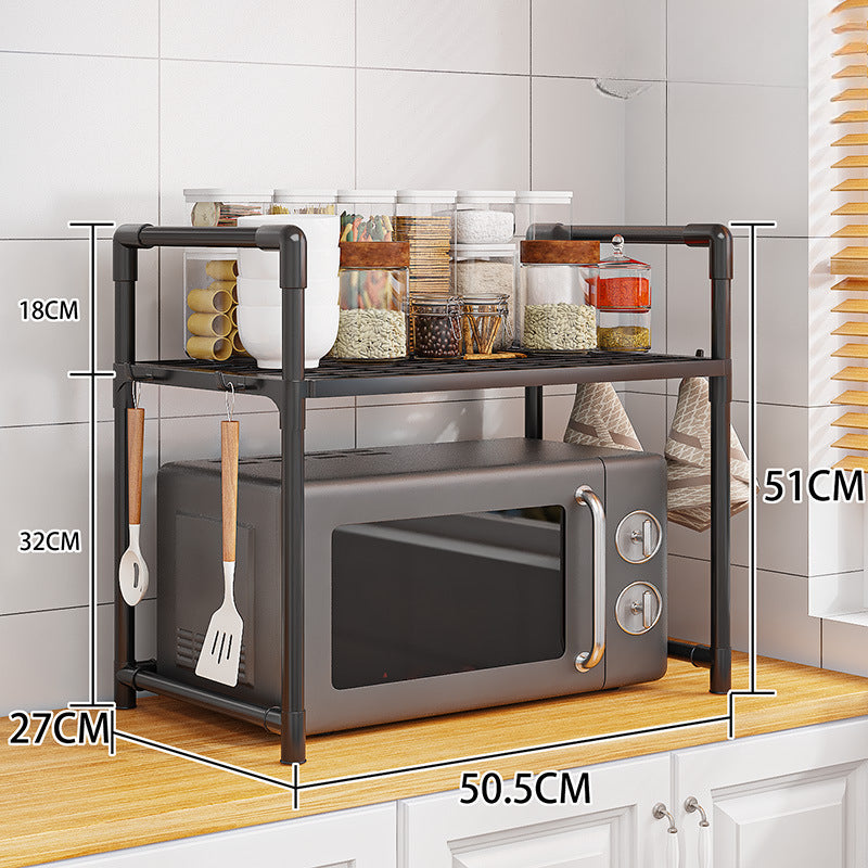 Kitchen Storage Rack Microwave Shelf Condiment Organizer