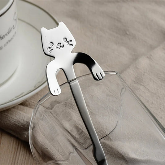 Stainless Steel Coffee Spoon Cat Shape
