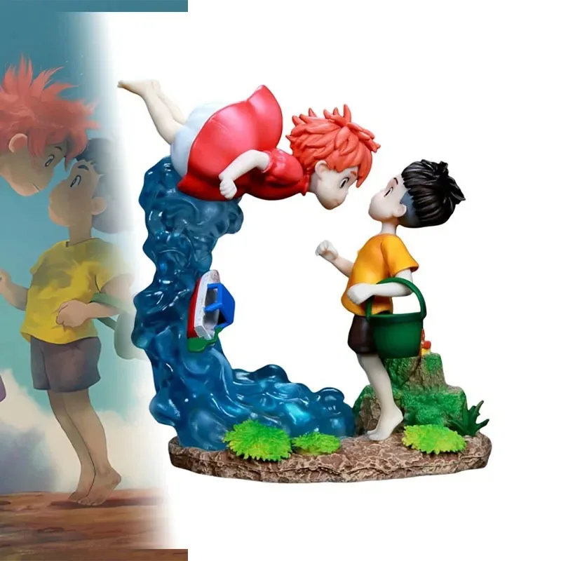 15cm Ponyo on The Cliff Figure Ponyo Sosuke Seagal Figurine