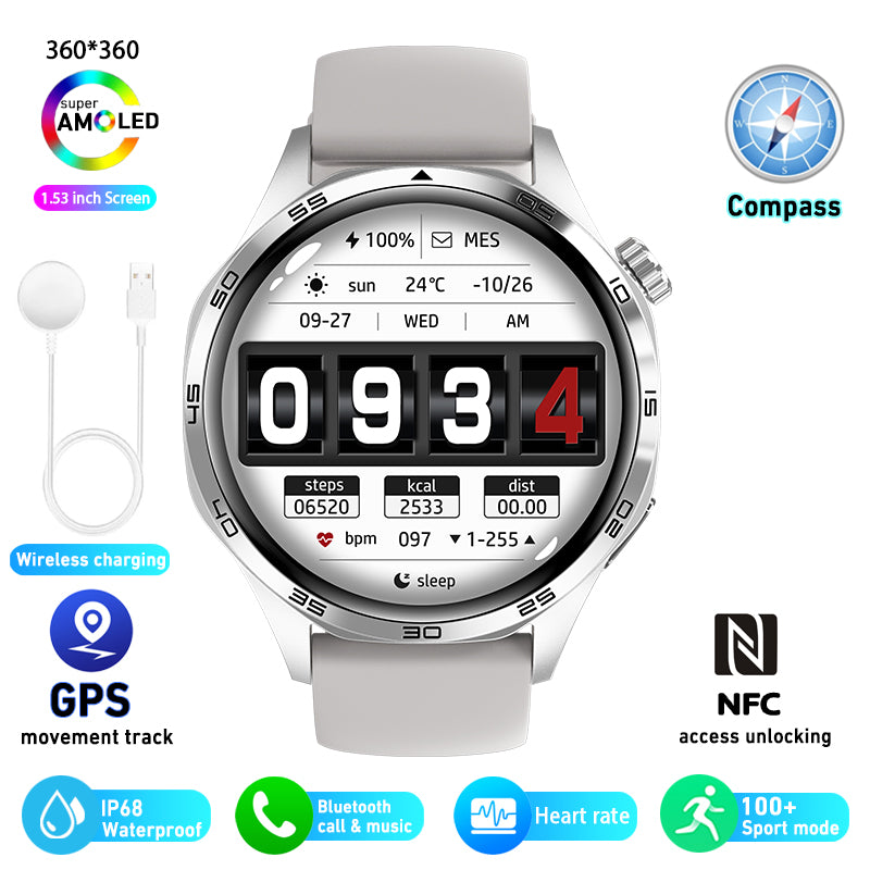 For HUAWEI GT5 Pro GPS NFC Smart Watch Men