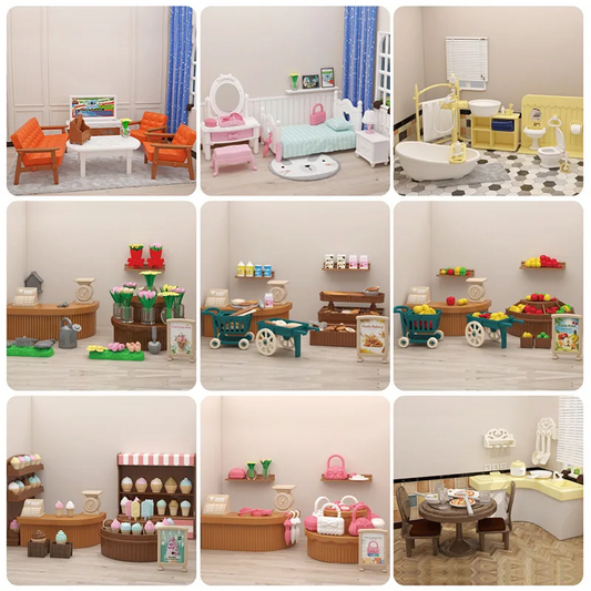 mini supermarket shopping games dollhouse