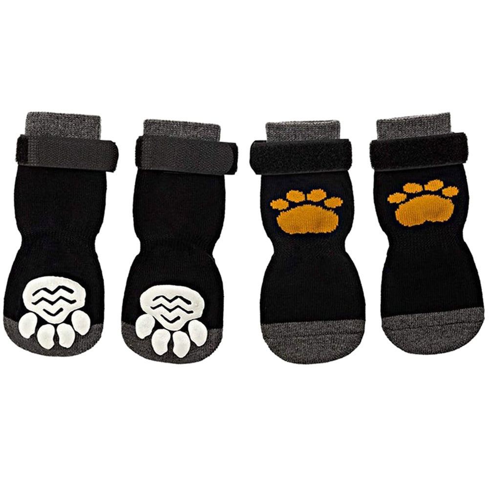 Anti-Slip Dog Socks 4pcs Paw Protector Traction Control Adjustable Indoor Wear