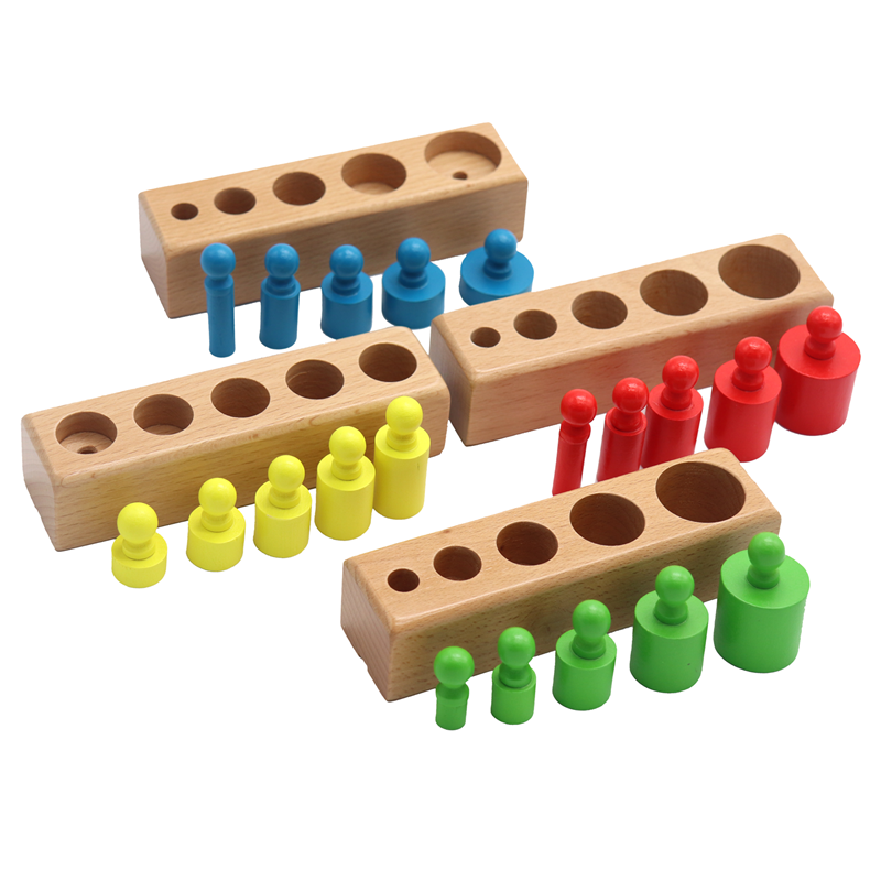 Montessori Cylinder Socket Puzzles Toy Baby Development