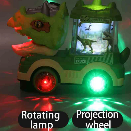 Dinosaur Electric Toy Car With Lights And Music Triceratops Tyrannosaurus Rex Toy