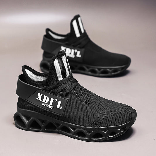 Men's Black Sneakers Wear Resistant Non Slip Breathable Sports Shoes