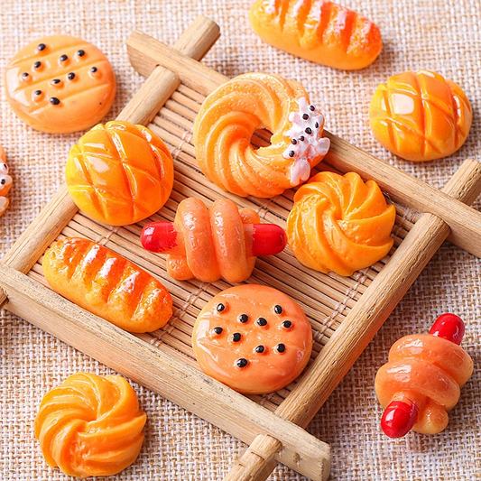 30/60Pcs Mini Food Toys Mixed Style Resin Food Dolls