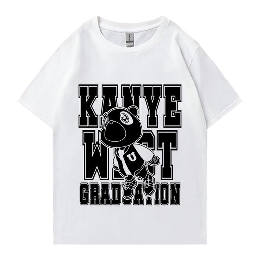 2024 New Rapper Kanye West Graduation Bear T shirt Men Women