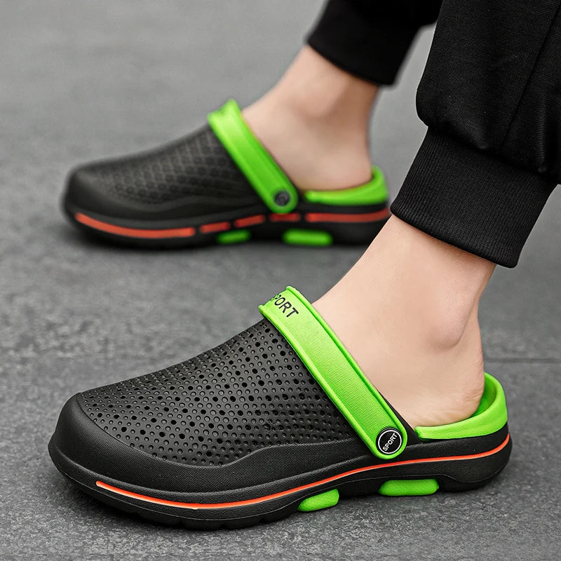 Summer Men Slippers Men's Casual Shoes Hole Shoes Clogs