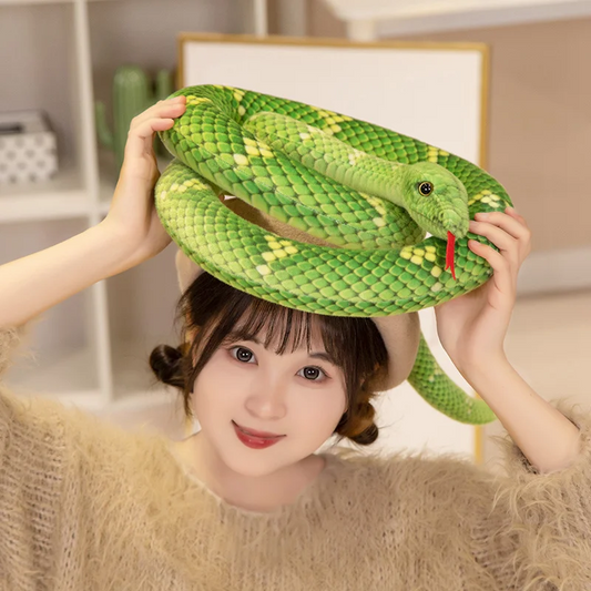 70cm Kawaii Snake Plush Toys Pit Viper Realistic Stuffed Cobra