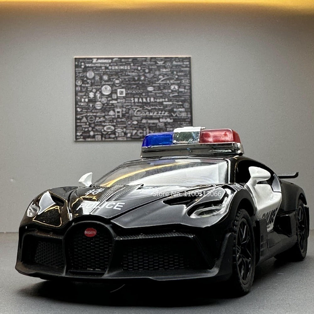 Bugatti Police Car Alloy Car Toy Metal Diecasts