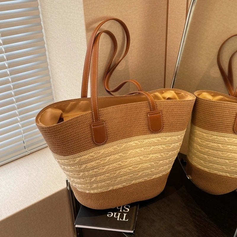 Straw bag women's summer inswind