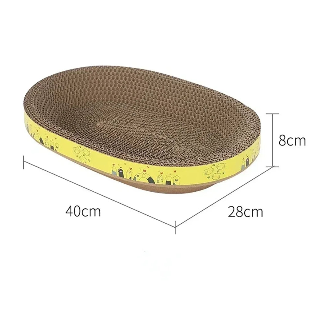 Cat Scratching Board Protect Furniture Grinding Claw Toys Oval