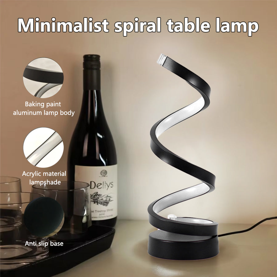 LED Night Light Spiral Table Lamp