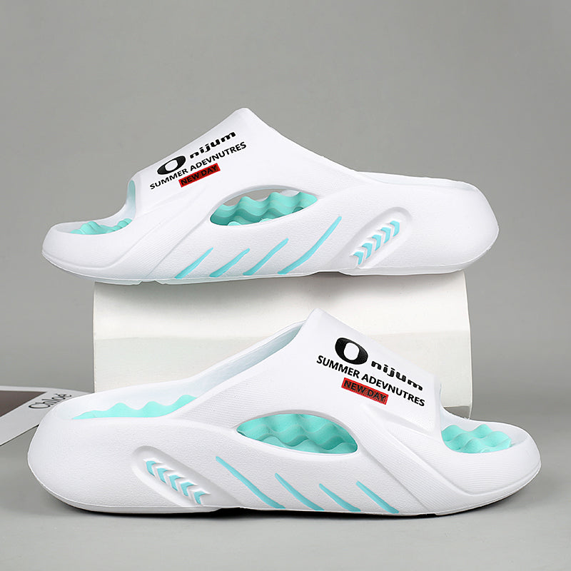 2024 New Men Massage Slippers Slides Indoor Outdoor Sandals