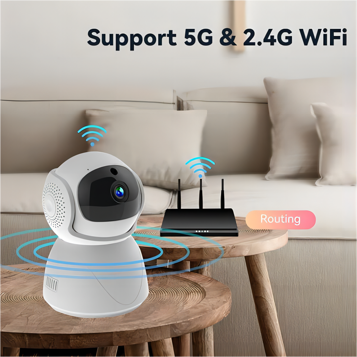 WiFi Smart IP Camera 2MP/5MP AI Human Detect Color Night