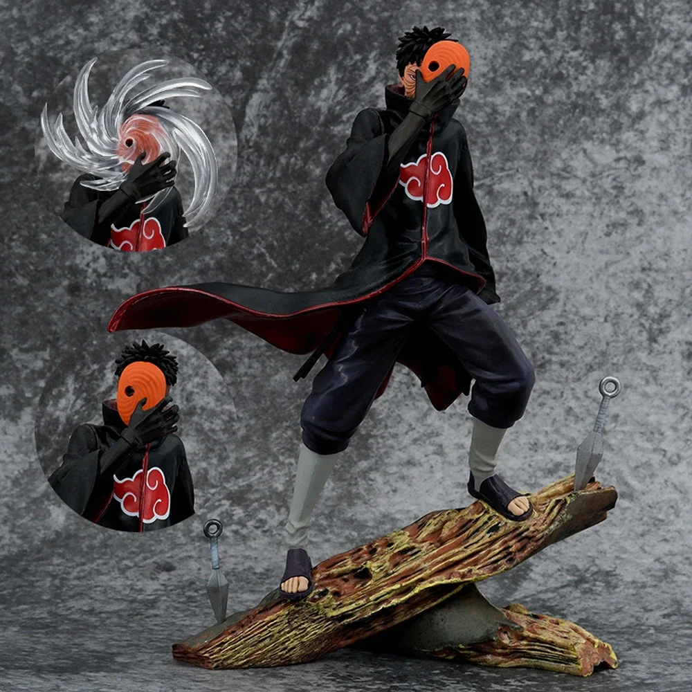 26cm Naruto Anime Figure Obito Uchiha Tobi Head Changeable