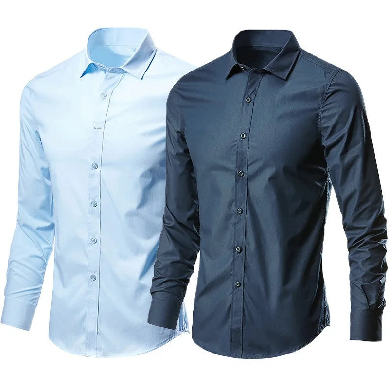 Spring Fashion Casual Slim Fit Long Sleeve Shirt Young Men's Trendy