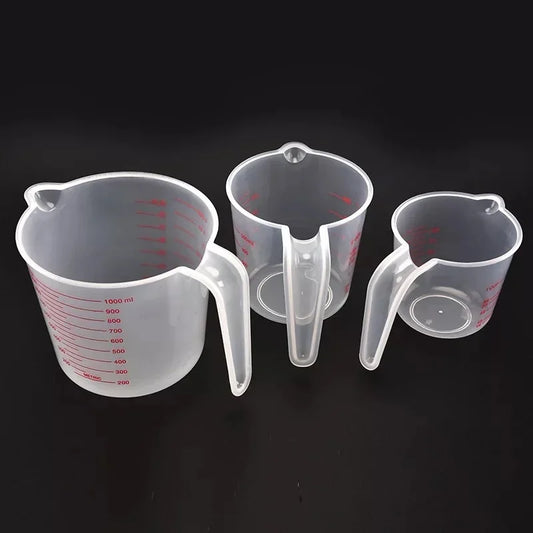 3pcs Baking Liquid Measuring Cups PVC Scale Cup