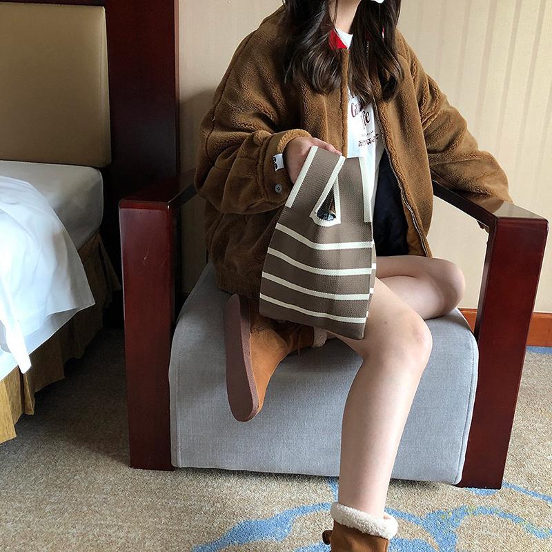 Women Handmade Knitted Small Handbag