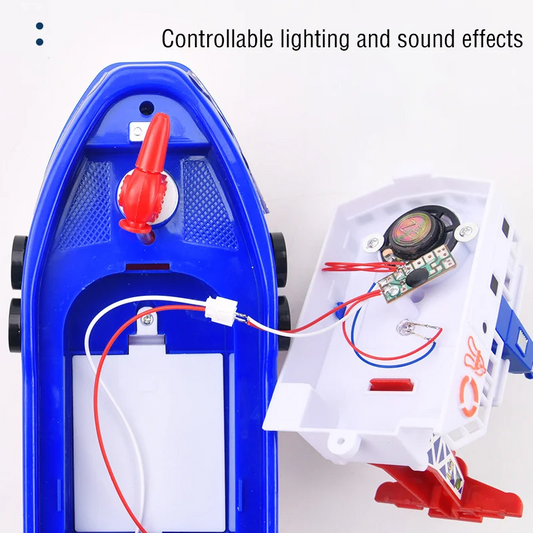 Children's Toy Simulation Electric Rescue Fire Boat