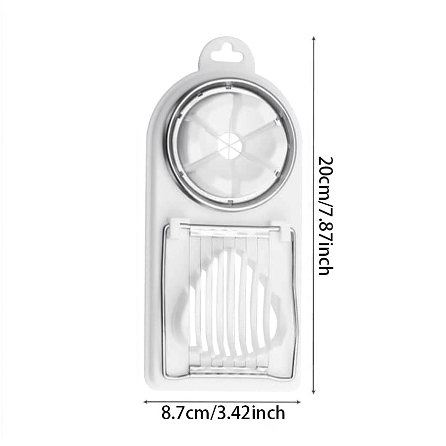 Multifunctional PP Base egg cutter 2-in-1 stainless steel