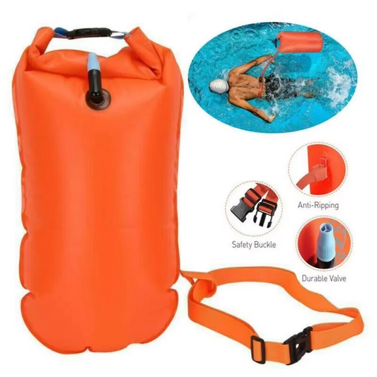 Inflatable Open Swimming Buoy Tow Float Dry Bag