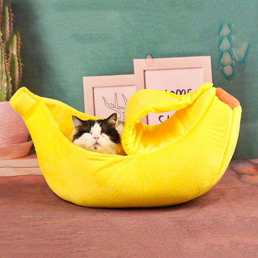 Banana Shaped Pet Bedding Comfortable Cat Nest
