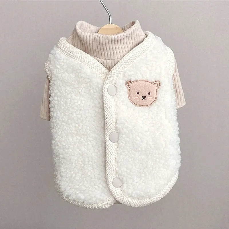 Winter Pet Dog Clothes Cute Bear Warm Dog Coat Sweatshirt Puppy