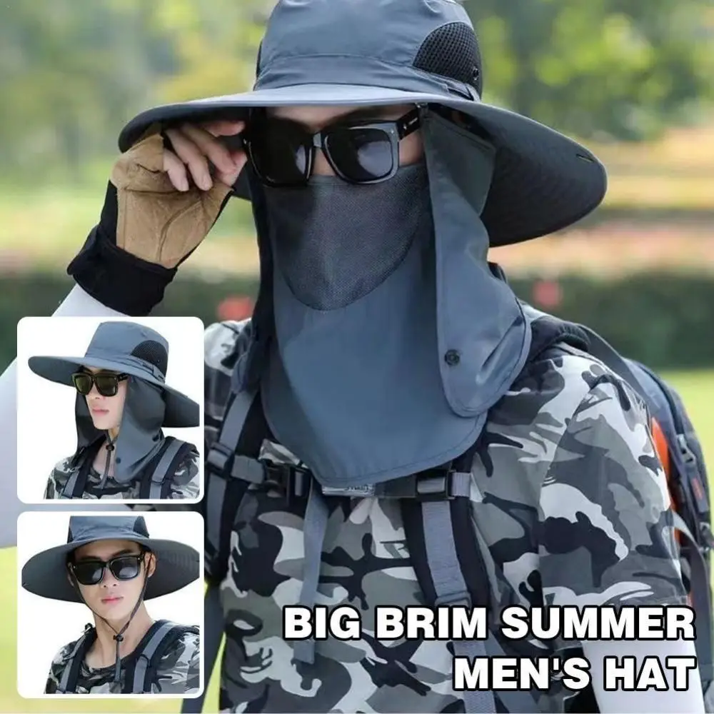 1Pcs Fishing Hat With Mask Summer