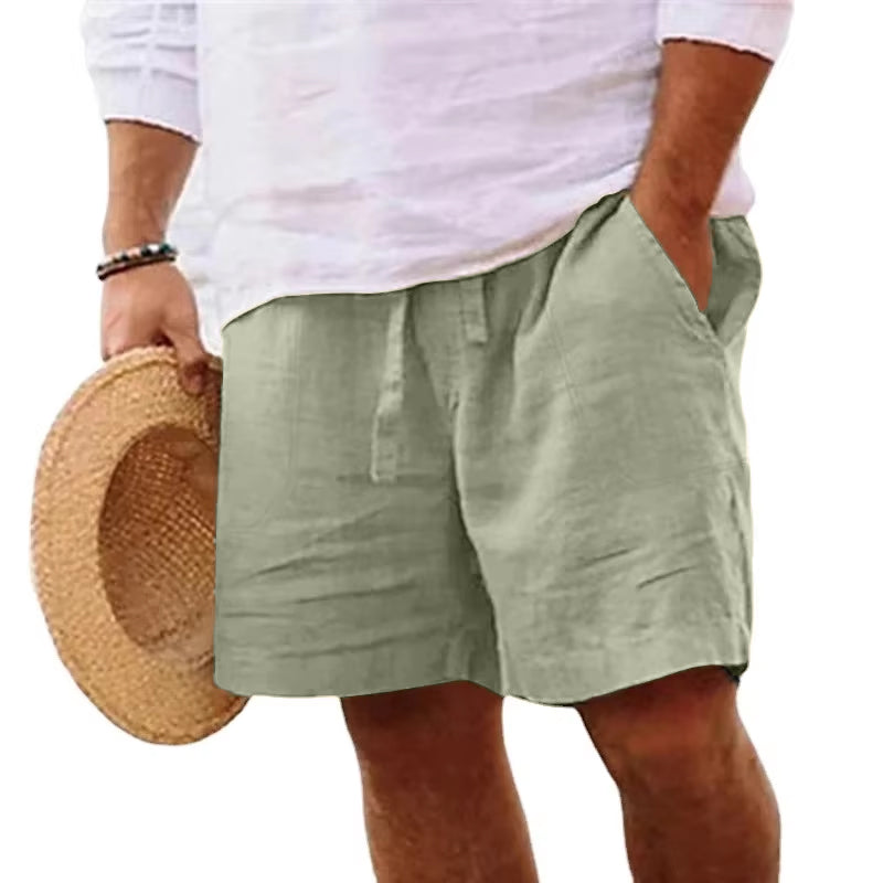 New Mens Cotton Solid Color Short Lightweight Gym